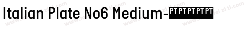 Italian Plate No6 Medium字体转换